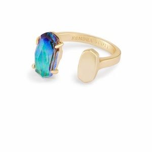 Kendra Scott Pryde Open Ring in Abalone Shell - S/M